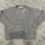 Forever 21 Gray Vneck Cardigan Sweater Small S Photo 0