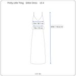 Pretty Little Thing Glitter Dress Womens US 4 Pleated Emerald Green Skater Glam Photo 9