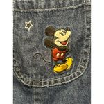 Disney  Mickey Mouse Denim Vest Women's XL Sleeveless Embroidered Stars Photo 3