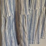 Woven Knit Maxi Sleeveless Striped Dress Blue Size M Photo 4
