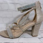 Top Moda Sparkle Ankle Strap Heeled Sandals w Aurora Borealis Rhinestones-8 Photo 2