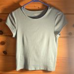 American Eagle Women’s Medium cropped ribbed t-shirt blue Photo 1