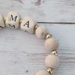 Beige "Mama" Stretch Bracelet Photo 4