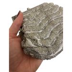 Nine West  Womens Silver Beaded Evening Bag Y2K Vintage Kiss Lock Purse Photo 4