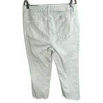 Chico's  White Cutoff Hem Solid Cotton Blend Cropped Pants Size 12 Photo 1