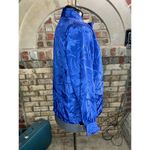 Blouse button up kitten bow satin geometric blue Size XL Photo 7