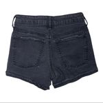 SO  Black Stretch Denim Jean Shortie Shorts High Rise Waist Distressed Size 0 Photo 1