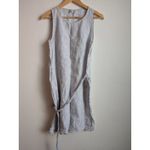 Saks 5th Avenue Saks Fifth Avenue Womens Shirt Dress 100% Linen Tie Front Blue White Stripes S Photo 1