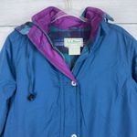 Vtg LL Bean 90s Jacket Womens Large Parka Coat Fleece Lined Ski Outdoors Winter Blue Photo 1