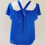 Shinestar  chiffon off shoulder blouse size medium Photo 3