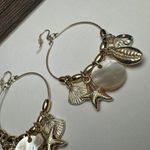 ALEX AND ANI Beachcomber Dangle Drop Pierced Earrings Seashell Charm Gold Tone Photo 4