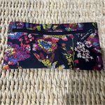 Vera Bradley  Lighten Up Double Zipper Pencil Pouch Midnight Wildflowers Photo 0