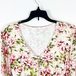 J.Jill Pebble Floral Hydrangea Garden Dipped Hem Lined Front Button Dress Large Photo 6