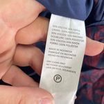 Jason Wu Dress Womens 6 Blue Red Floral Chiffon Shirt Collared Midi Tie Neck Photo 7