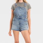 Universal Threads Universal Thread Women Denim Distressed Shortalls Overalls Blue Size 12 Photo 5