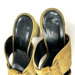 ROBERT CLERGERIE olive green suede open toe slides, made in France, size 9 Photo 8