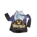HALLOWEEN Trick or Treat cut out shoulder blouse size L/XL Blue Size L Photo 7