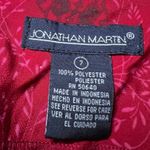 Jonathan Martin Vintage Y2K Babydoll Dress Womens 7 Red Floral Spaghetti Strap Photo 4