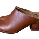 Patricia Nash Michaela Brown Leather Brass Trim Western Mule Slip-On Size 8 Photo 0