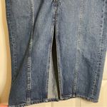 Old Navy Blue Denim Pencil Skirt Mid-Rise W/ Front Slit & Zipper Size 10 New Photo 3