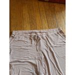 Soma  Pajama Set Womens Large Pink White Stripe Top Pants Soft Stretch Loungewear Photo 5