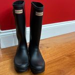Hunter  black tall rain boots size 37 US 6 Photo 1