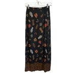 Vintage 90s Black Funky Wacky Weird Fashion MIDI Skirt Animal Print size 4 Photo 1