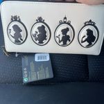 Lounge Fly  Disney princess silhouette zip around wallet with bow NWT Photo 1