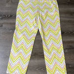 Krazy Larry Women's Pull On Ankle Cotton Spandex Multicolor Pants‎ Size 12 Green Photo 0