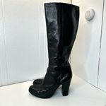 Nine West  Magic Black Leather Tall Knee High Boots Block Heel Women's Size 9 M Photo 4