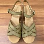 Kork-Ease  Wilde Green “Wausau” Wood-Wrapped Wedge Platform Ankle Strap Sandals 7 Photo 3