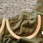 Isa Boulder bra top crop top green tie back lace up long sleeve small Photo 4