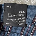 Gap  WOMEN’S 1969 ALWAYS SKINNY JEANS IN BLUE PLAID SIZE 28/6R Photo 11