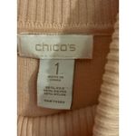 Chico's Size 1 Pink Silk Blend Turtleneck Long Sleeve Sweater Top Women Photo 2