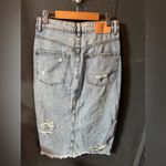 &Denim Light Wash Denim Distressed Mildi Skirt Size 6 Blue Photo 3