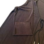 Chico's Travelers Brown Slinky Stretch Long Sleeve Tie Front Cardigan 2 Large Photo 5