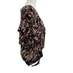 Free People Flutter Ruffle Sleeve Paisley Floral Bodysuit Top size Large Photo 5