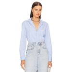 Frank & Eileen Womens Size Medium NWT Light Blue Woven Cotton Button Up Shirt Photo 1