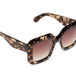 DIFF eyewear Giada Rectangle Espresso Tortoise Sunglasses Photo 2