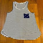 Ginger G Striped Racerback Tank Top Photo 0