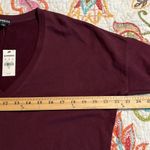 EXPRESS  sz XS maroon pullover v-neck sweater can be worn as short sweater dress Photo 4