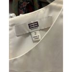 Etcetera Women's Sleeveless Ivory Top Layered silk Beaded Line Detail Size 2 Photo 1