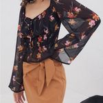 Lost + Wander Women's  BEACHY OASIS TOP BLACK MULTI FLORAL Size S NWT Photo 0