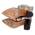 Schutz  Analeah Neutral Snakeskin Leather Knee High Block Heel Boots Size 8.5 Photo 9