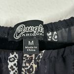 Cowgirl Hardware Cactus Cheetah Western Boho Print Sheer Top Size Medium Black Photo 6