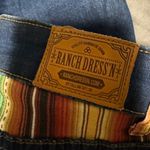 Ranch Dress’n Stylish Blue Boot Cut Jeans with Multicolor Western Pocket Size M Photo 2