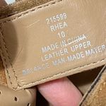 Franco Fortini Leather Booties Rhea Suede Block Heel Peep Toe Tan Shoes size 10 Photo 13