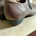 Taos Rhumba Gray Brown Leather Slip On Shoes Casual Pumps Low Heel Strap Size 9 Photo 4