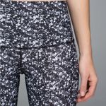 Lululemon Shine Tight (Roll Down) Shimmy Shimmer Black White Small Photo 2
