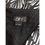 Loft Ann Taylor Sleeveless Romper Size 6 Tie Wrap Black & White Leaf Print Photo 5